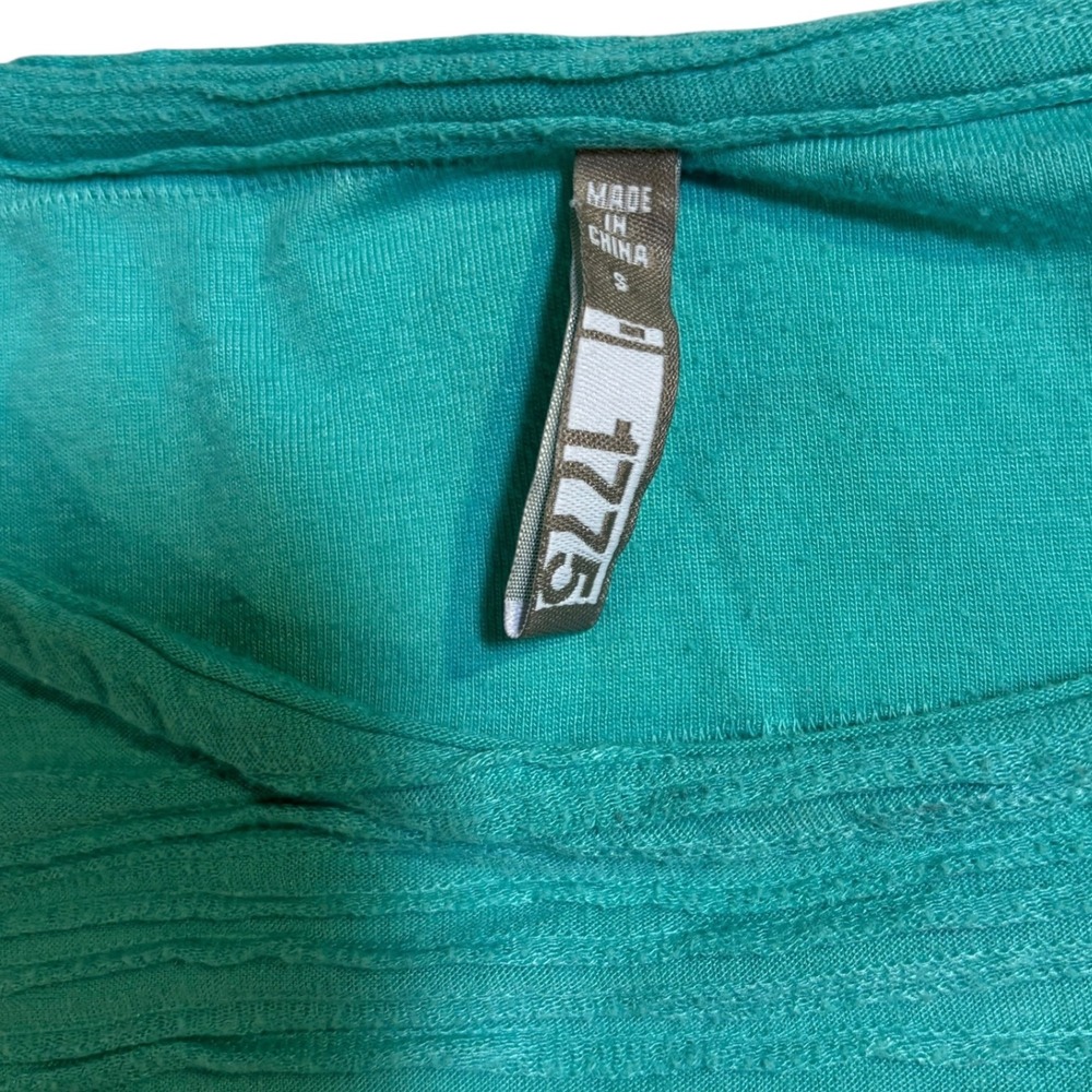 1775 Bell Sleeve Tunic Top Textured Knit Teal Green Women's Size S‎ - Picture 5 of 11